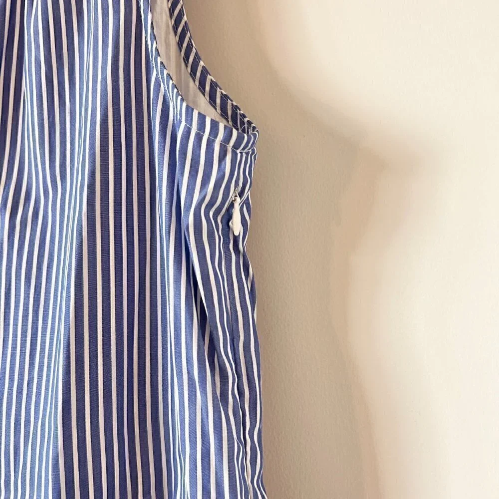 J. Crew Sleeveless Tiered Popover Dress in Mixed Stripe Size XS NWOT